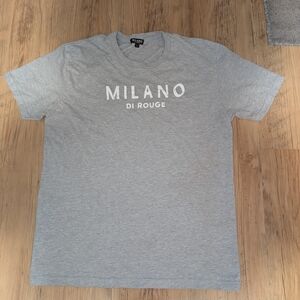 Milano Di Rouge Light Gray Short Sleeve Tee